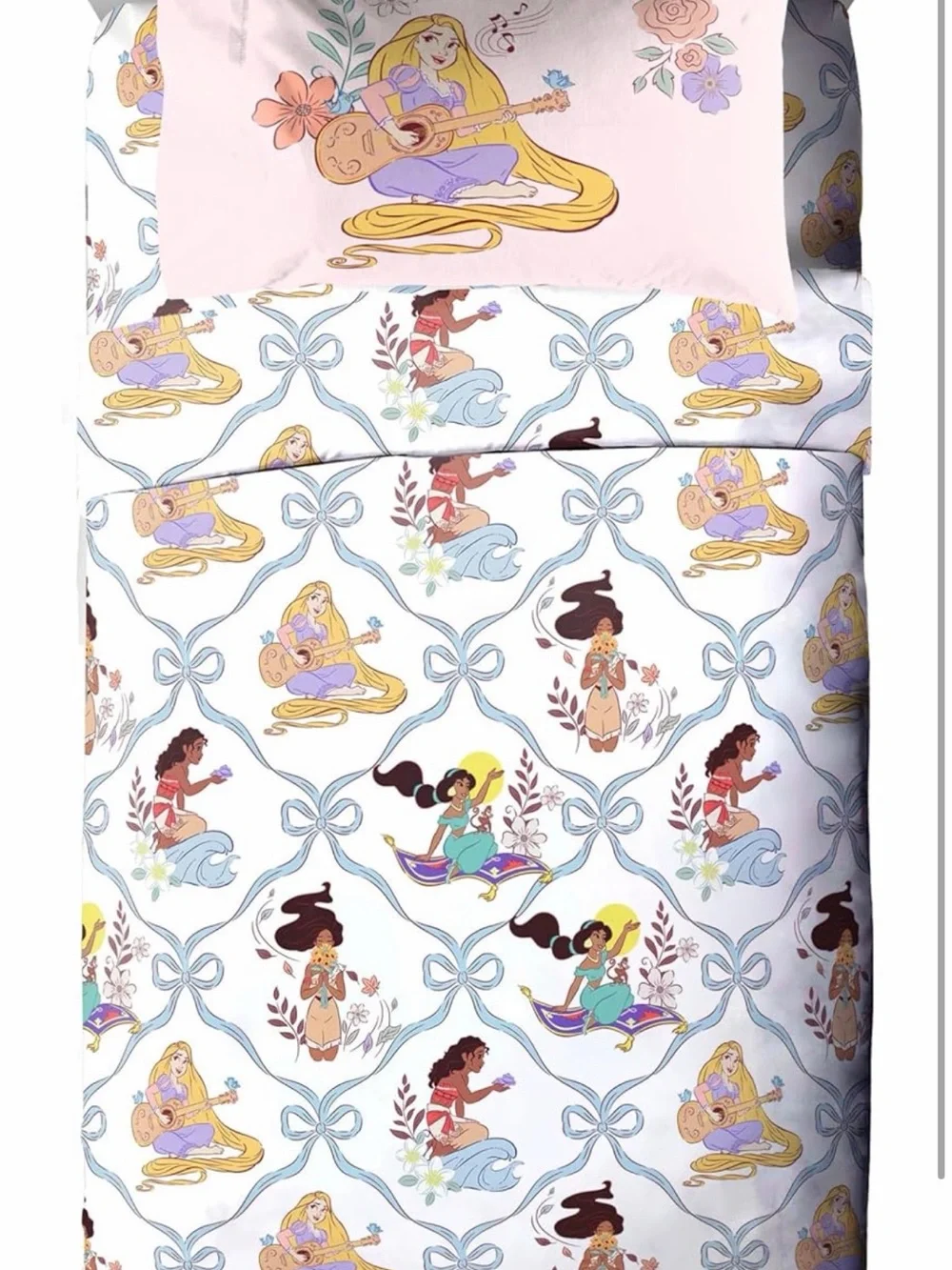 Pink Disney Princess👸Soft & Cozy 5 Pcs Twin Bed🛏️Set